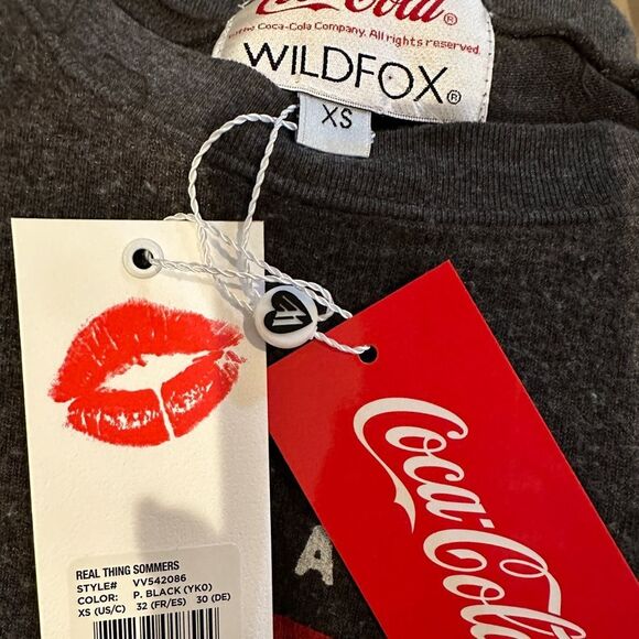 WILDFOX AND COCA COLA THE REAL THING SOMMERS SLIGHTLY OVERSIZED SWEATSHIRT NWT - Picture 8 of 10